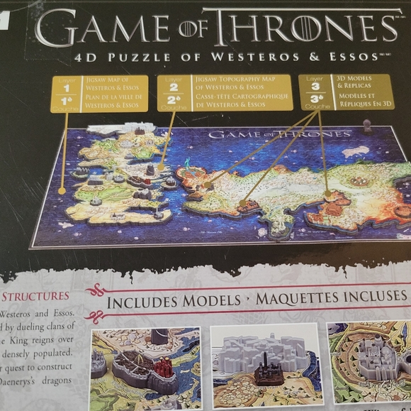 Game of Thrones 4D Puzzle of Westeros Essos 4D Cityscape [891Piece] - Picture 6 of 8
